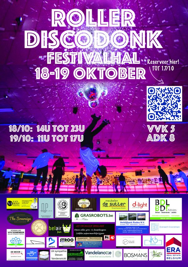 Roller Discodonk 2025 – Zaterdag 18 oktober (14:00–23:00)